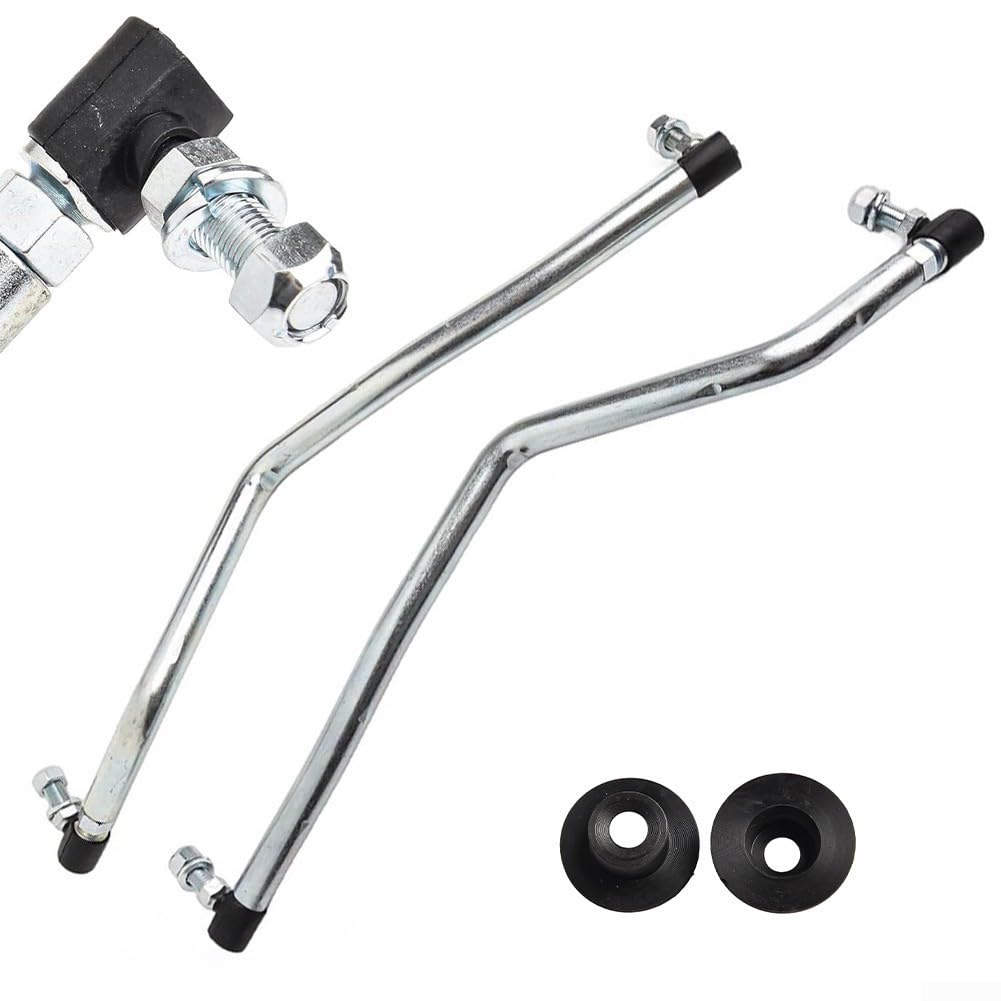 Kit de 2 eslabones de arrastre de metal para Craftsman para piezas de cortacésped Poulan sustituye a 436884 436885 436887 enlace de dirección con acabado dorado para reparación de tractor de jardín y