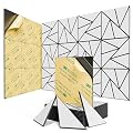 12 pack Acoustic Panels With Self-Adhesive, 12"X 12"X 0.4"Sound Proof Foam Panels, Sound Panels High Density, Soundproof Wall Panels for Home Studio Office- BlackBase + WhiteFace V2