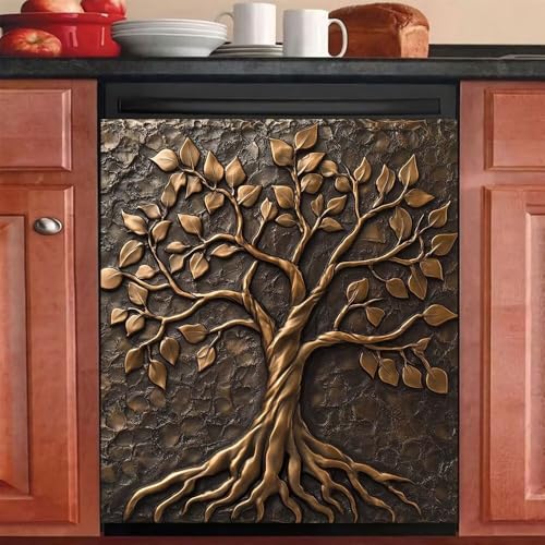 Imán decorativo de vinilo cobre árbol de la vida 23x26 in