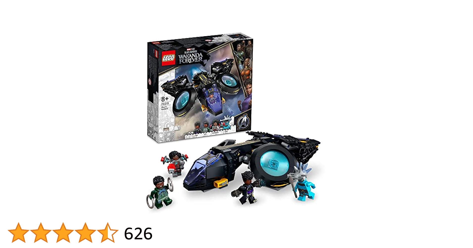 Amazon.com: LEGO 76211 Marvel Shuris Sunbird, Black Panther