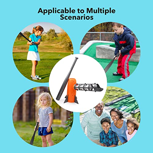 Kusarko Kids Baseball Automatic Pitching Machine Toy Set With 5 Softball And Bat For Boys Girls Outdoor Sports, Birthday Gifts For Children Age 6 + Years Old #TOP3