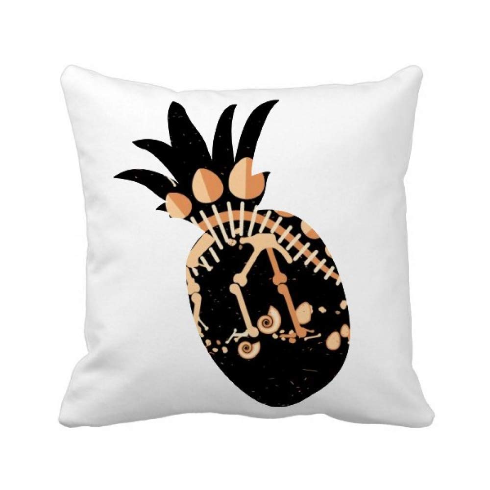 Coussin carré dinosaure stégosaure et motif ananas pour décoration DIY originale