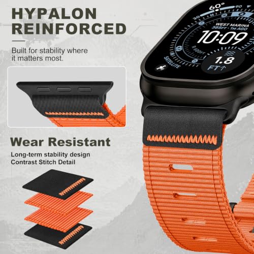 Image of Tactical Nylon Bands for Apple Watch Ultra 3 2 Band Series 11-1 /SE Men