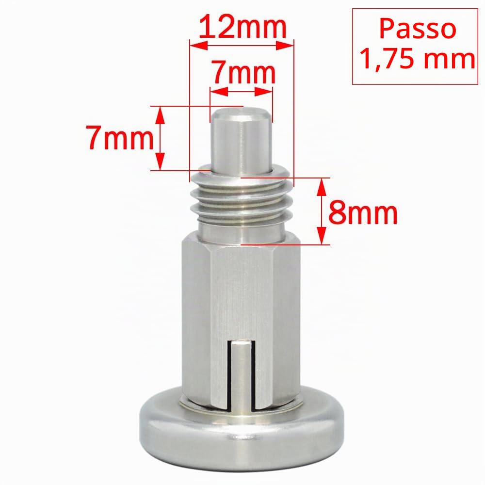 PTG - Pistoncini di posizionamento a molla in acciaio inox Con arresto in posizione retratta Pistoncini di indicizzazione Perni di localizzazione Pistoncini di localizzazione a pomello