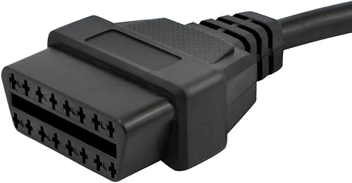 Miniatura 4 de iKKEGOL 11.8 in/12 ángulo recto OBD2 OBD II Y cable divisor 1x macho y 2x hembra J1962 adaptador de cable de puerto