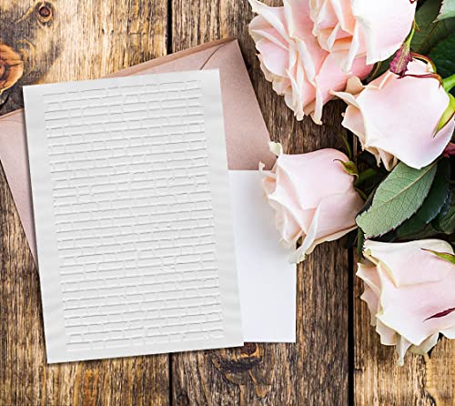 Alibbon FD-LL-220330-BRICK Wall Plastic Embossing Folders For Card Making, Wall Background Embossing Folders For Diy Scrapbooking, Brick Pattern Template Folders thumb #2