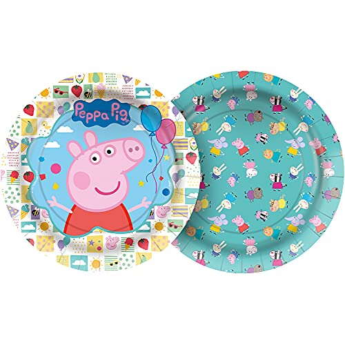 PRATO PAPEL REDONDO 18 cm PEPPA PIG CLASSICA 12 un.