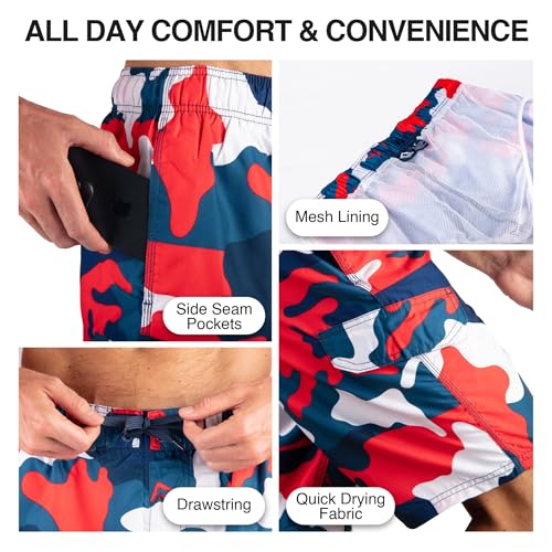 Image of Kanu Surf Men's Big Viper Extended Size Stripe Swim Trunk