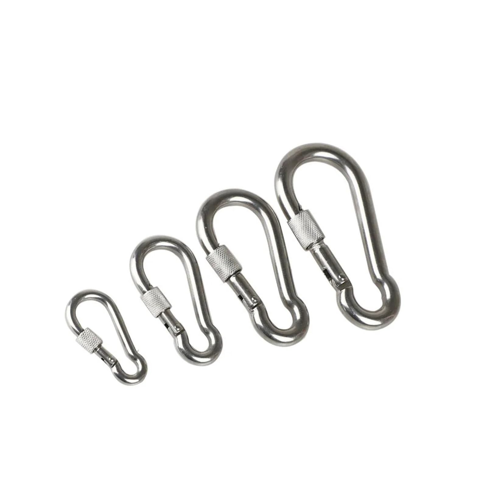 304 SS Schraubverschluss-Karabinerhaken, 5er-Pack | Schnellverbindungsglied, Größen M5–M8, Federverschluss, for Rigging und Lanyards(8mm-5pcs)