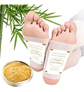 Foot Pads - (60Pads) Ginger Foot Pads for Better Sleep and Anti-Stress Relief, Pure Natural Bambo...