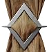 Diamond Decorative Curtain Holdbacks, Set of of 2, Beige Silver Gold Bronze (Silver)