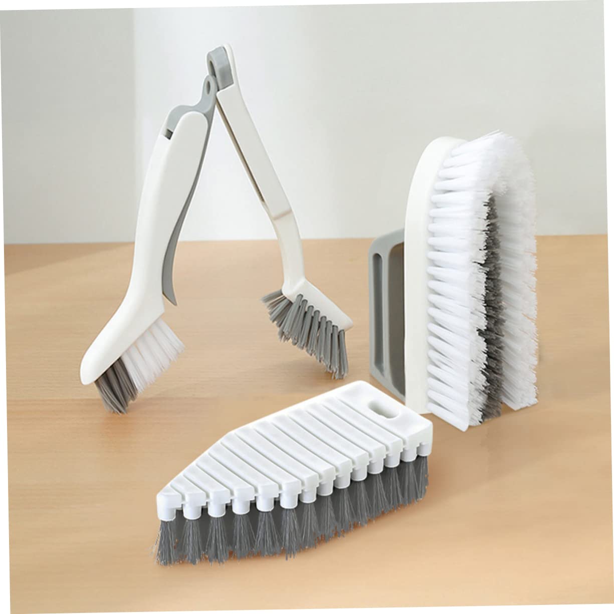 Mobestech 2piezas Escobilla De Limpieza De Ranuras y Grietas Cepillo Desmontable para Suelos Azulejos y Rincones Utensilios De Limpieza Multifuncionales