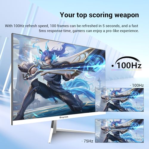 Image of 24 Inch FHD 1080P 100Hz Computer Monitor, Built-in Speakers,VA Panel with 3000:1 Contrast, AMD FreeSync, HDMI Ports, HDR & Low Blue Mode, Ergonomic Tilt for Home Office