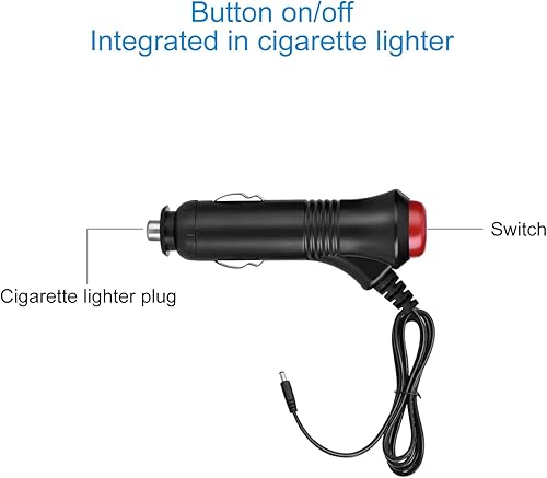 Miniatura 5 de Kit de fuente de alimentación para encendedor de cigarrillos de 12 V24 V para cámara de visión trasera y monitor con cable de extensión de conexión