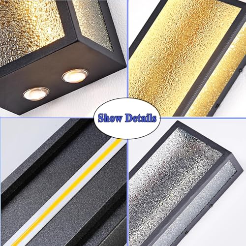 Fixation murale applique murale extérieure LED IP65 éclairage porche vertical - 3