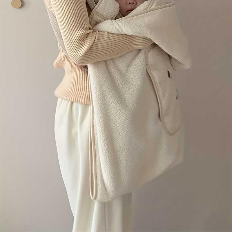 Hito Bear Embroidery Stroller Windproof Throw Blanket Warm Blanket 3