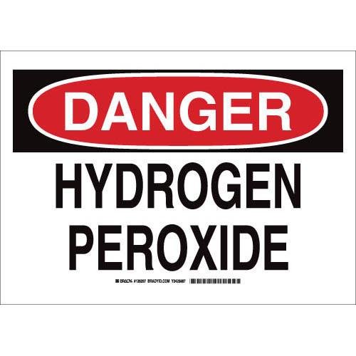 Peroxyde d'hydrogène évitez les erreurs de manipulation, panneau Brady 126282 danger