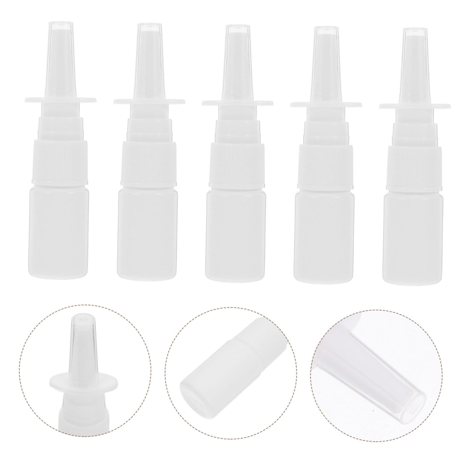 Mikinona 200 Stück 10ml Nasenspray Nachfüllflasche aus Pe mit Feinem Sprühnebel Wiederbefüllbare Sprühflaschen Tragbar für Reisen und Outdoor Einsatz