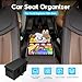 Autorder Car Seat Organizer for 2020-2025 2026 Ford Explorer Accessories Portable Backseat Organizer with Lid Handles Multipurpose Car Floor Storage for Kids Toys Baby Products Daily Necessities