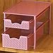 Simple Houseware Stackable 2 Tier Sliding Basket Organizer Drawer, Pink