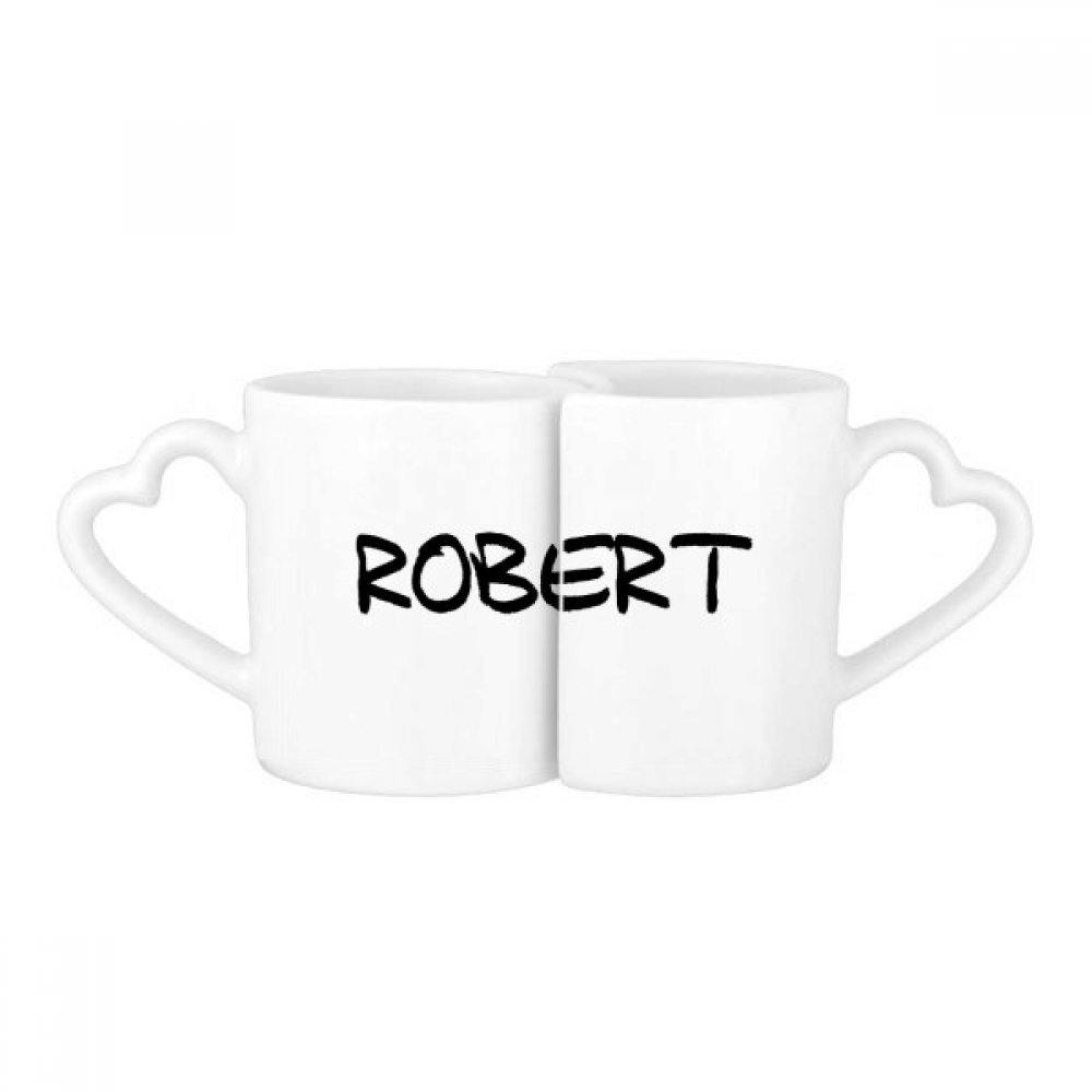 Tasse Robert en céramique blanche avec poignée multicolore DIYthinker