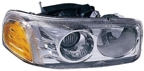 Replacement Depo 335-1114R-AS Passenger Side Headlight for Gmc 2001 Sierra C3 00-06 Yukon Denali 02-07 Sierra Denali 15218078 15150996 15166757 GM2503214
