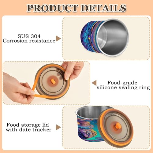 Envase hermético para café de acero inoxidable 500ml miniatura 4