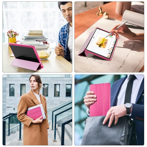 Image of Sanyetral Tablet Protective Case with Auto Wake /Sleep Function, Incompatible with TCL Nokia -Raspberry