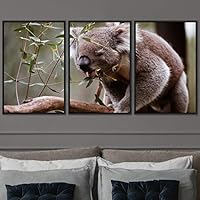 3 Piece Framed Canvas Wall Art Cuddle Up Rustic Urban Canvas Prints Home Artwork Decoration for Living Room,Bedroom - 16