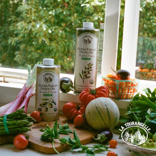 Image of La Tourangelle Organic Extra Virgin Olive Oil, Smooth & Fruity, 25.4 Fl Oz (Pack of 6)
