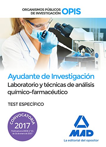Portada de Ayudantes de Investigación de los Organismos Públicos de Investigación. Laboratorio y técnicas de análisis químico-farmacéutico Test específico