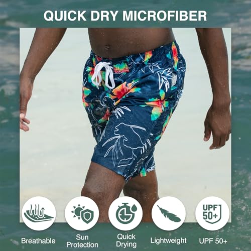 Image of Kanu Surf Men's Big Viper Extended Size Stripe Swim Trunk