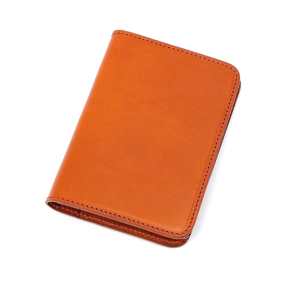 Passport Holder, Leather, Passport Cover, Passport Wallet for Cards, Ticket and Cash - Cognac