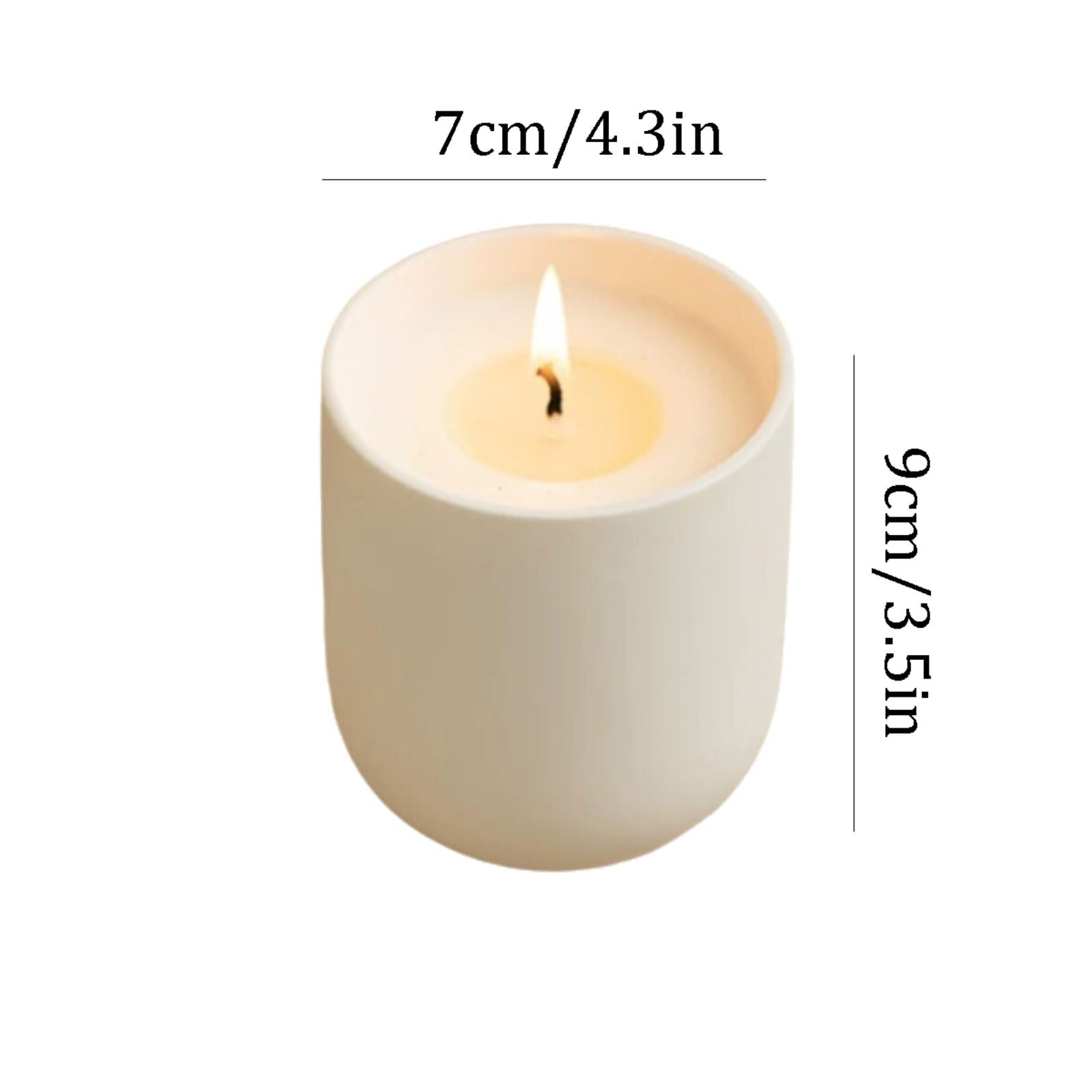 Duftkerze, Keramik-Zylinderglas-Duftkerze aus Adlerholz und weißem Sandelholz for Schlafzimmer und Büro