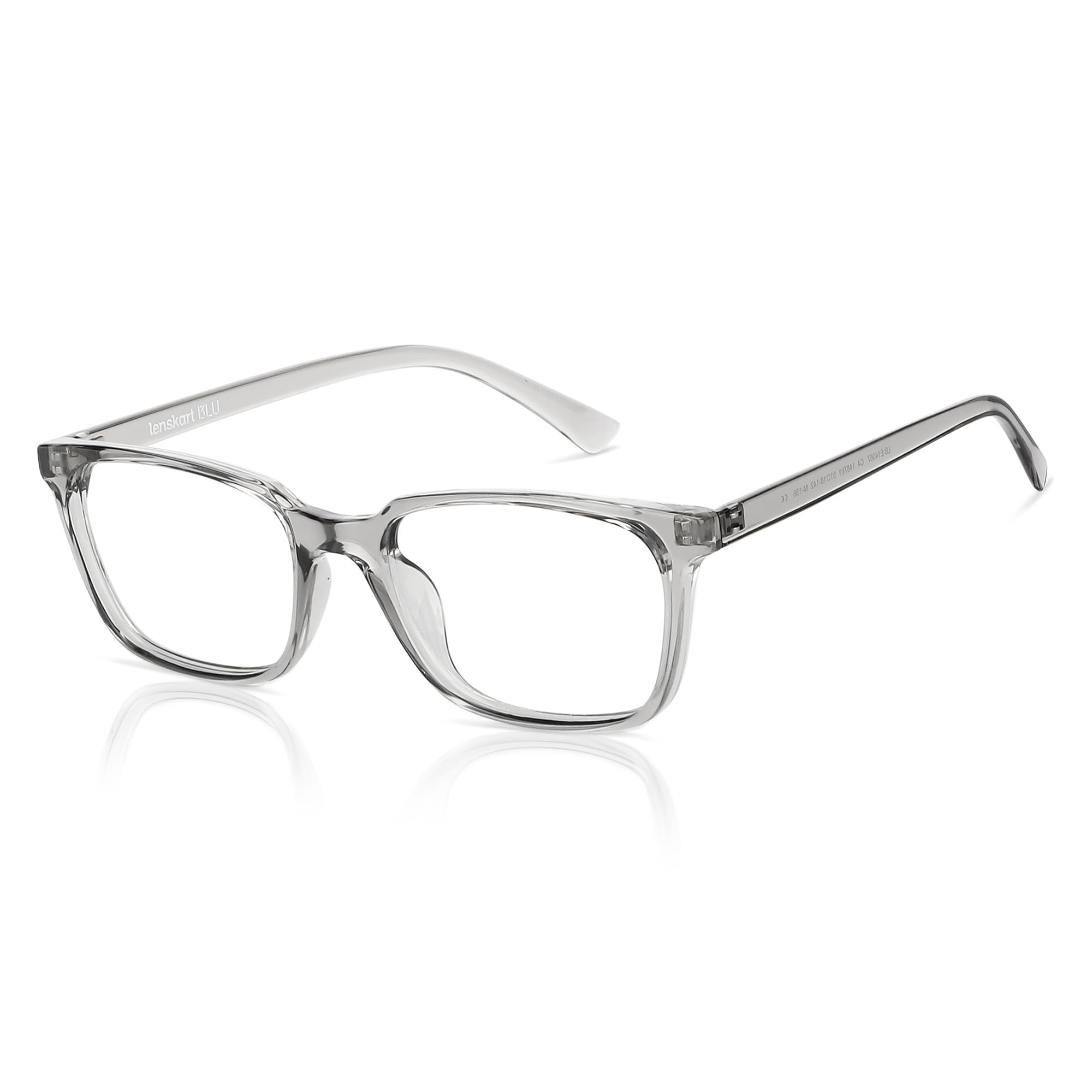 LENSKART BLU | Zero Power Bluecut & Antiglare Computer Eyeglasses | Full Rim Rectangular | For Men & Women | Medium | LB E14067 - Pack Of 1