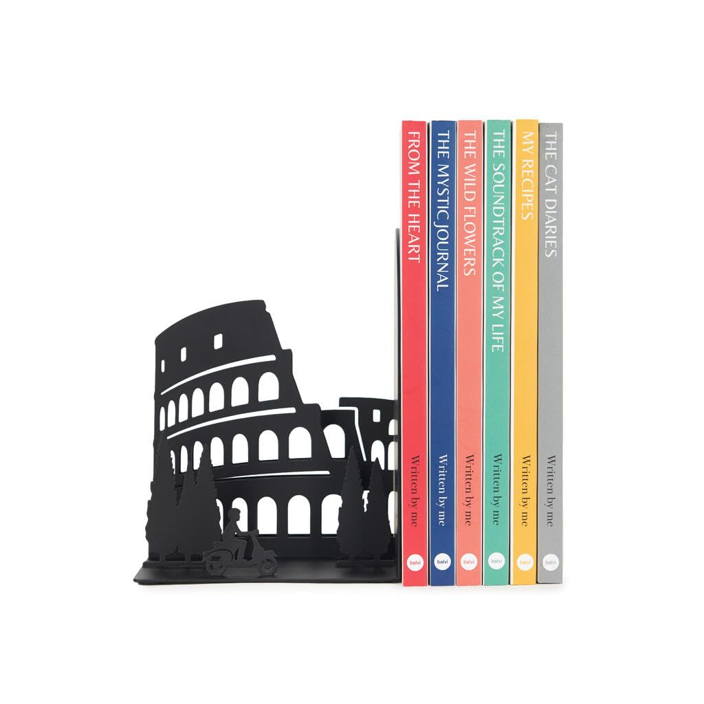 Balvi Sujetalibros Rome Color Negro Resistente y Antideslizante Metal