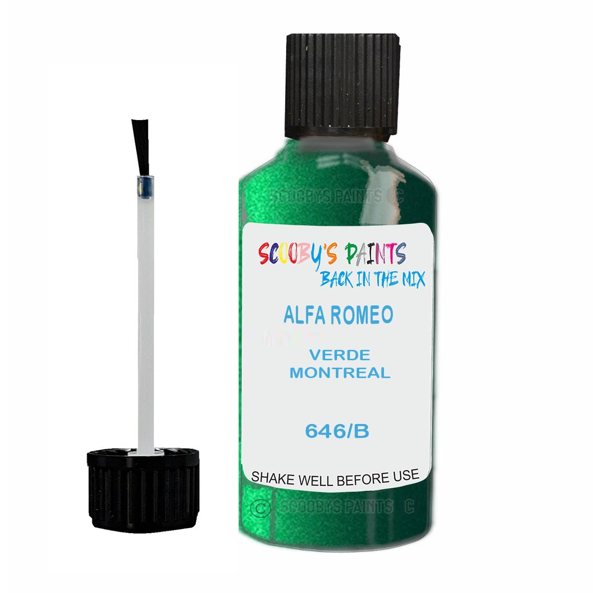 Scoobys Paints Back In The Mix Verde Montreal Touch Up Paint For Alfa Romeo 646/B Metallic