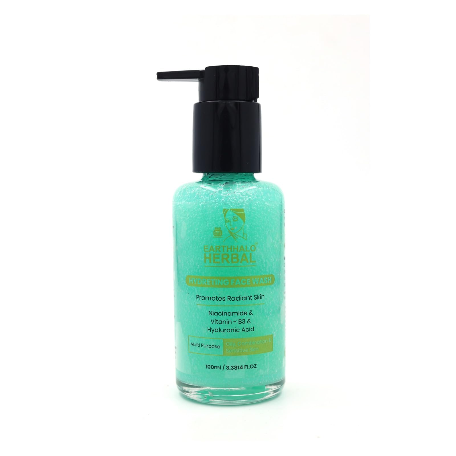 Hydrating Face Wash with Niacinamide, Vitamin B3 and Hyaluronic Acid, Multi-Purpose, Radiant Skin, 100ml