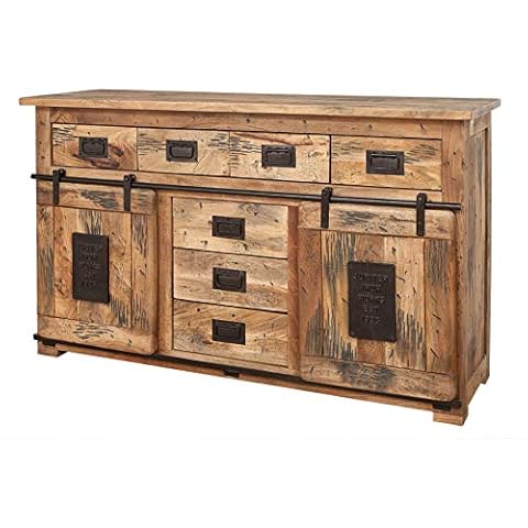 MASSIVMOEBEL24.DE | Railway massives Sideboard - Natur lackiert Cover