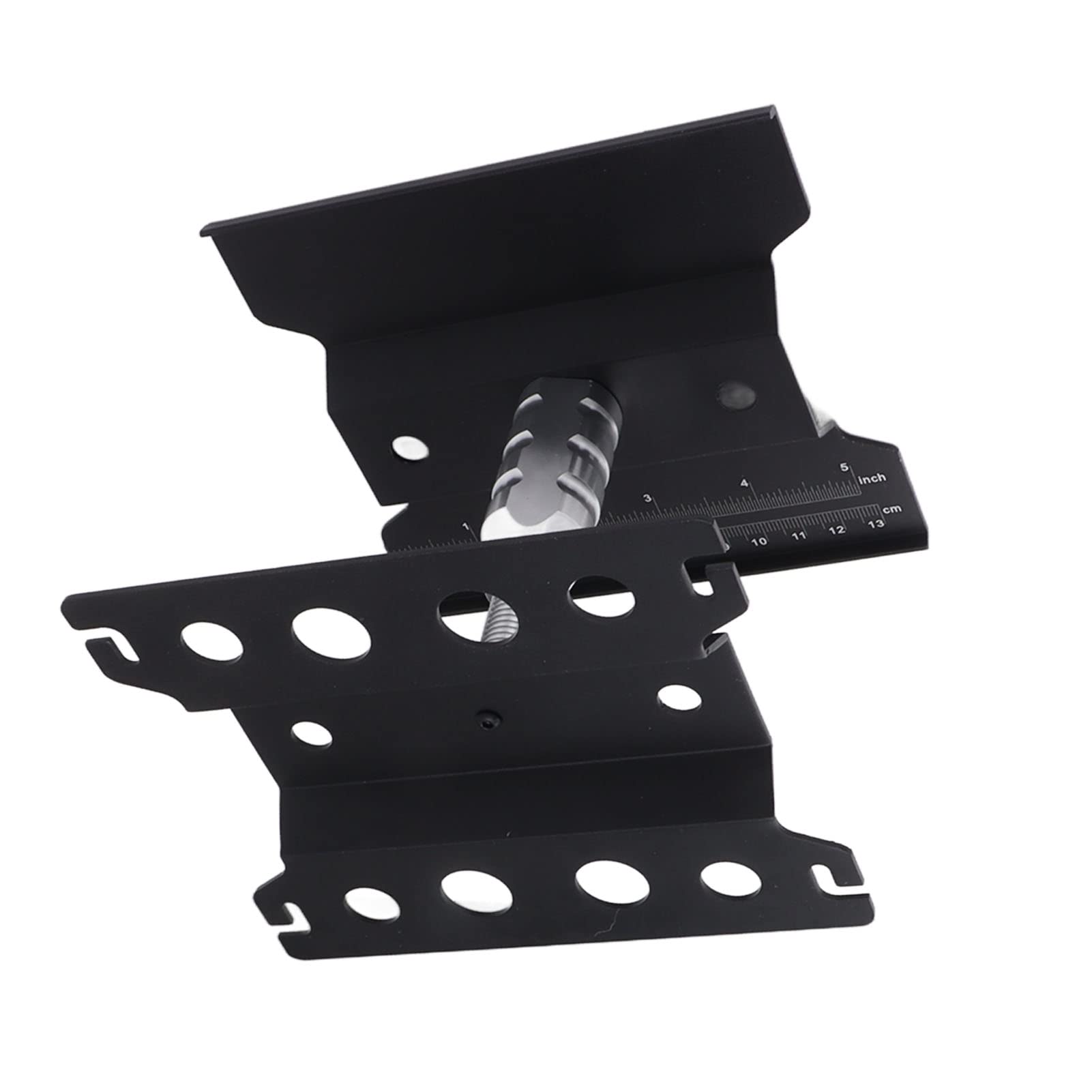 Soporte de trabajo de coche RC Soporte de reparación de aleación de aluminio con escala precisa rotación de 360 grados, marco de reparación RC accesorios de coche RC (negro)