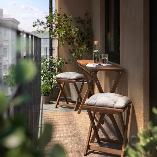 Table NÄMMARÖ pliable avec tabourets pour repas sur balcon