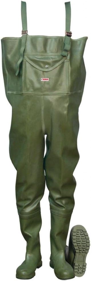RUBBER Fishing Chest Waders , cult company TIGAR 46 - 12/12.5 UK - Green