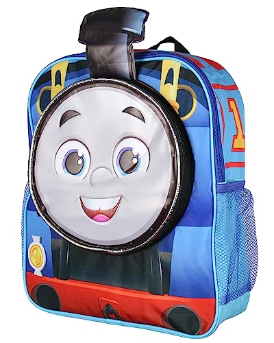 Thomas The Train and Friends 14" Kids School Travel Backpack Bag For Toys w/ 3D Character Front Pocket4