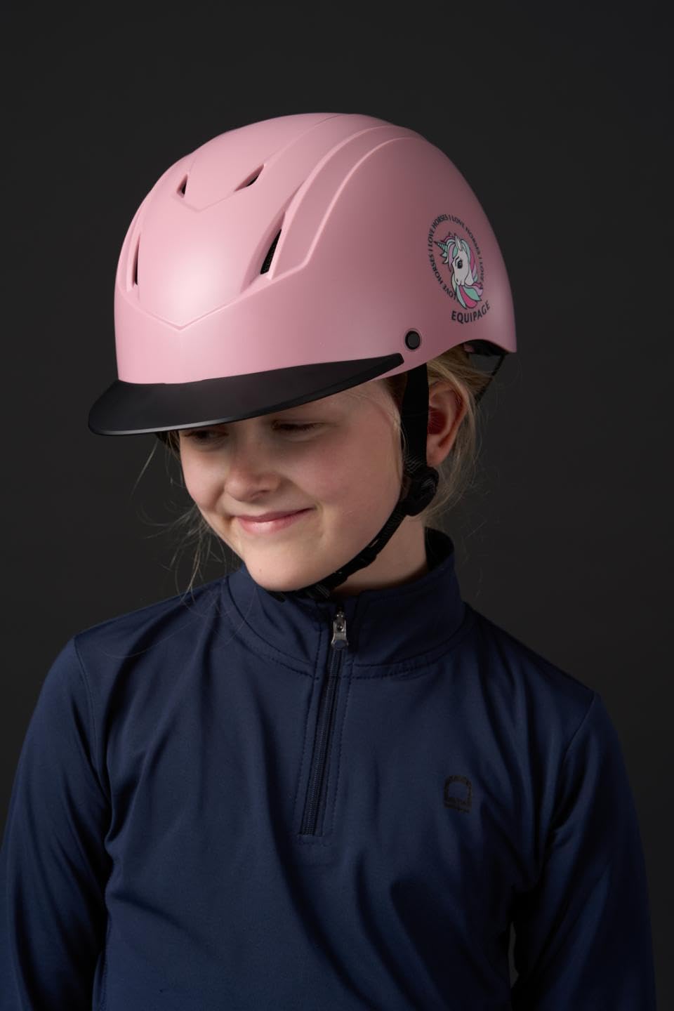 Equipage Vilma - Casco de equitación infantil, color rosa