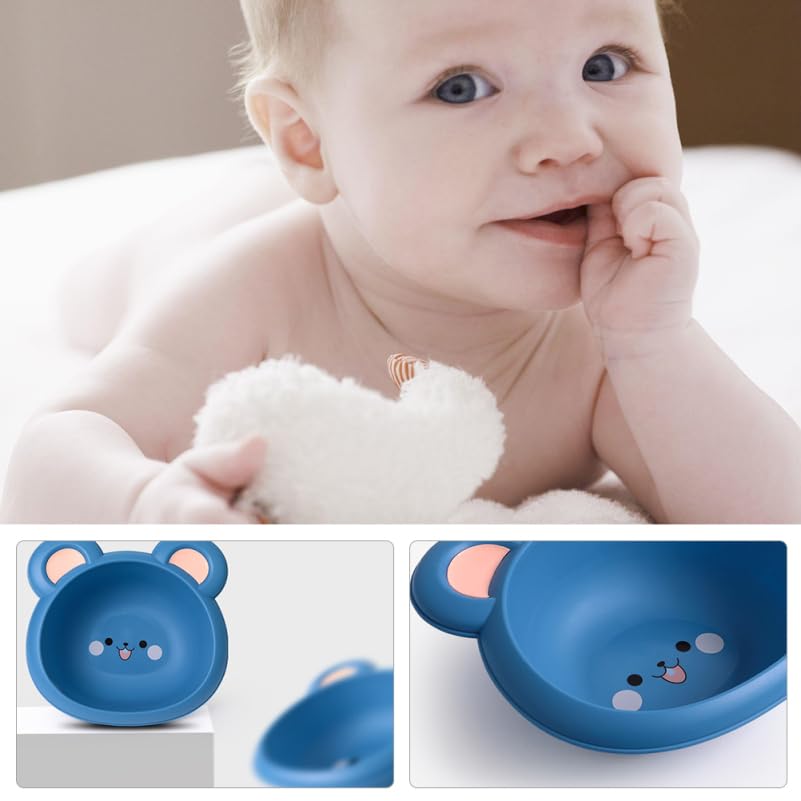 minkissy Lavabo para bebés de dibujos animados para bebé, plástico PP, gran capacidad, mate, apilable, para cuidado del bebé, baño