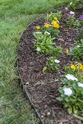 Coyote Landscape Products 5 each 6" X 8' x18 gauge Rolled Top Raw Lawn Edging Home Kit with 15 each Raw Edge Pins