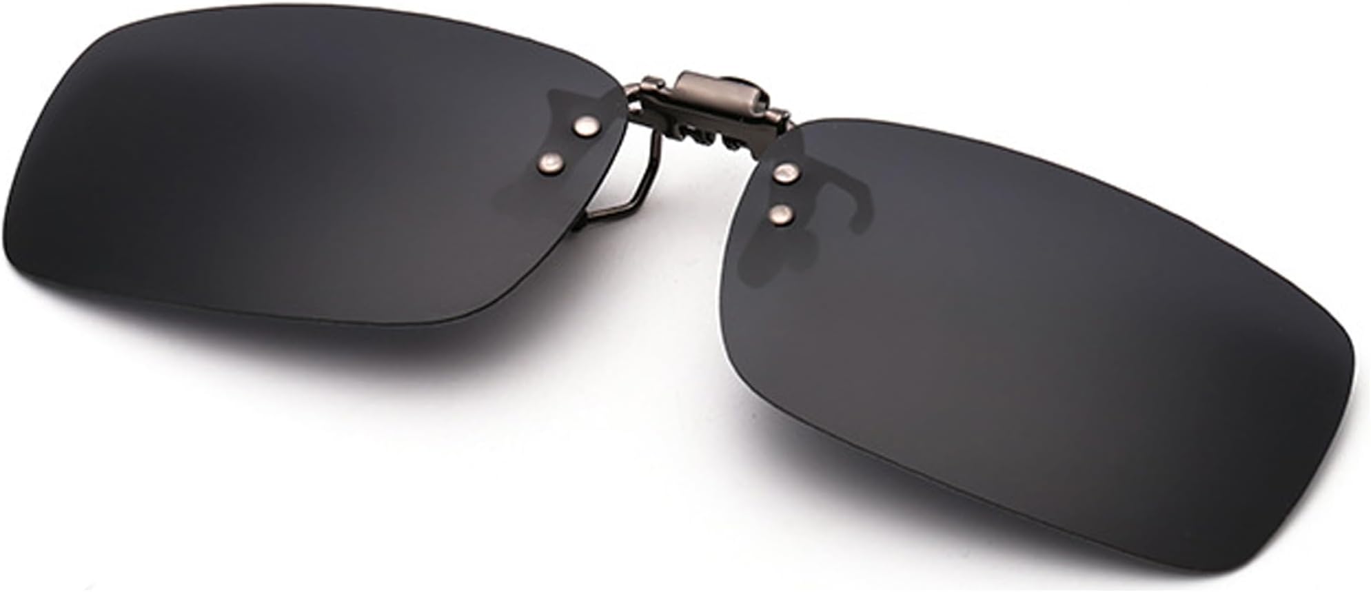 Polarized Clip-On Flip Up Sunglasses Over Prescription Glasses for Women Men Metal Clip Rimless Sun Glasses