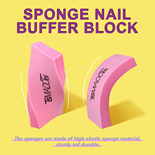 Tsmaddts Nail Files And Buffers Set With 6Pcs Rectangular Nail Buffers And 6Pcs White 100/180 Grit Nail Files, Professional Nail Care Tools Kit For Women And Girls #TOP2