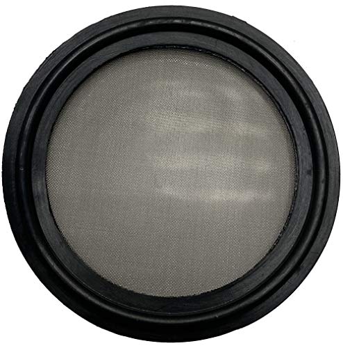 DR-COMPONENT - Juntas sanitarias de triple abrazadera de 2 pulgadas (paquete de 2), juntas de malla #100/149 μm, color negro Buna-N (NBR)