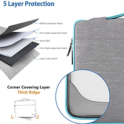 Image of Hseok Laptop Sleeve 15.6-16 Inch Case Briefcase Compatible with MacBook Neo 16, MacBook Pro 16 M5 /M4 /M3 /M2 /M1, MacBook Air 15 M5, XPS 16 and Most 15.6-16 Notebooks,L01G04